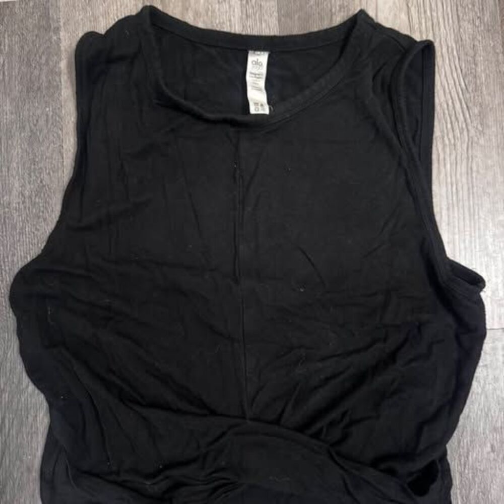 Alo black womans blouse size s